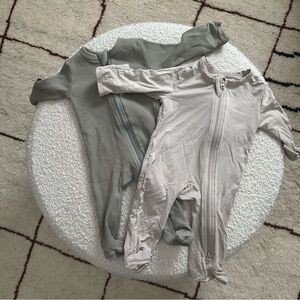 Mebie Baby - Footed Zip Romper (Set of 2)